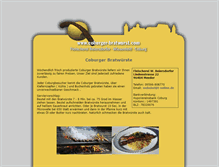 Tablet Screenshot of coburger-bratwurst.com